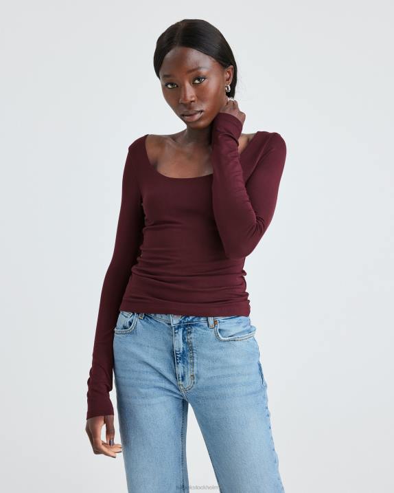 tl cassidy vinröd Bik Bok Kläder 6T6V152