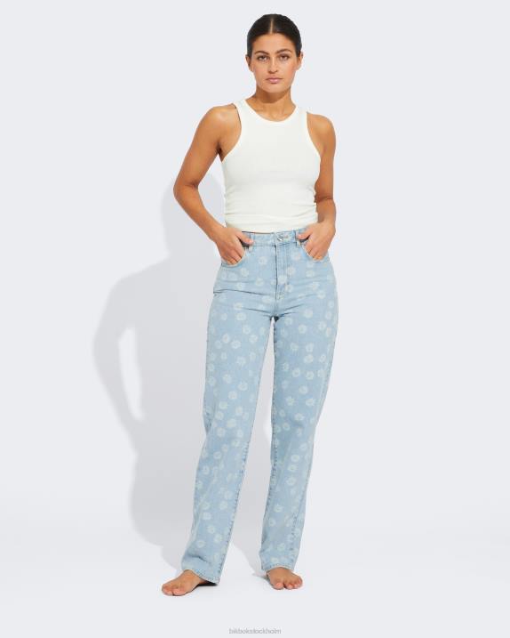 jp vanlig bred blomma blå Bik Bok Kläder 6T6V47