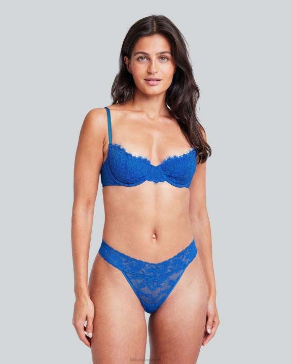 din spetsstringsfärg djupblå Bik Bok Kläder 6T6V459