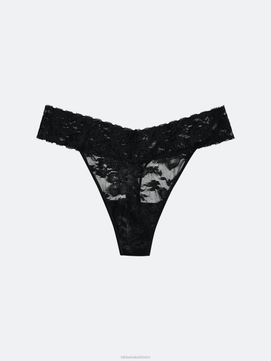 stringtrosa i spets svart Bik Bok Kläder 6T6V468